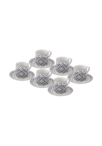 Emsan Verano New Bone 6 Kişilik Kahve Fincan Takımı 90 Ml Siyah