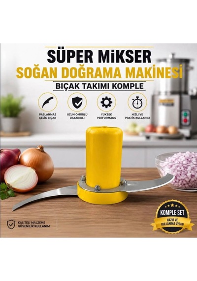 Süper Mikser Soğan Doğrama Makinası Bıçağı 5 Lt Tencere İçin Başka Marka Ve Modeller Bulunur Sarı