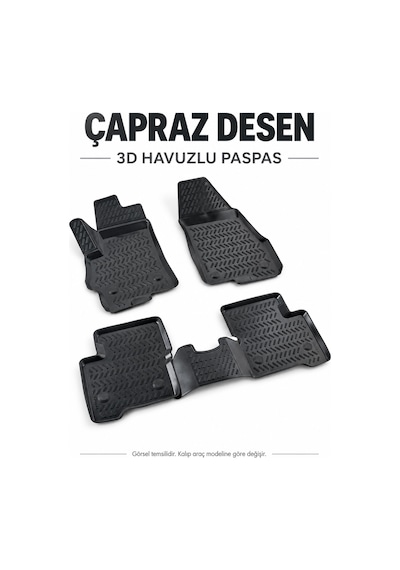 Citroen C5 Iı 2008 Çapraz Desen 3d Havuzlu Oto Paspas Seti