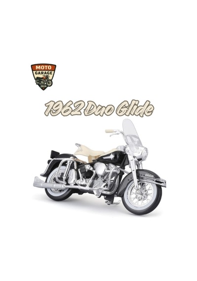1:18 Harley Davidson 1962 Duo Glide 1968 Electra Glide 2'li Set Metal Gövde, Koleksiyonluk