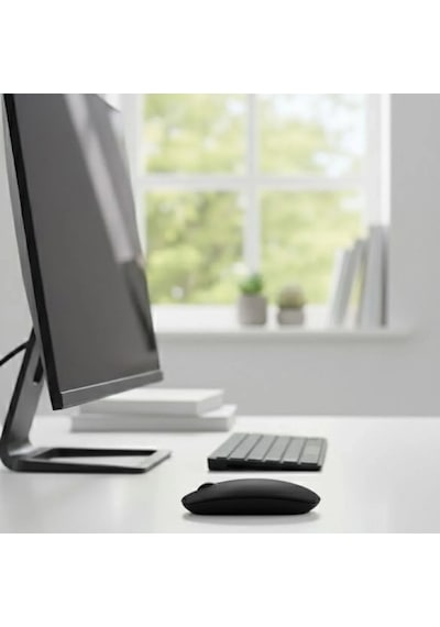 Ergonomik Kablosuz Mouse Usb Alıcılı Siyah Renkli Ofis Ve Oyun İçin Standart