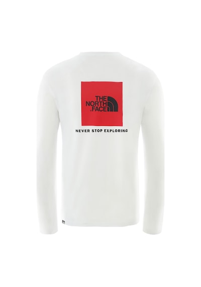 The North Face M L/s Red Box - Eu Erkek Tişört Nf0a493lfn41 Beyaz