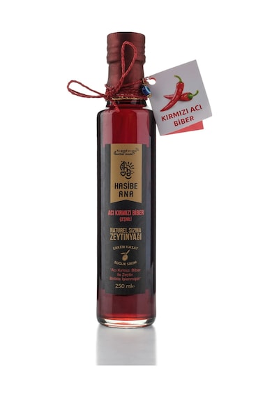 Körfez Acılısı Acı Kırmızı Biber Çeşnili Sızma Zeytinyağı - 250 Ml