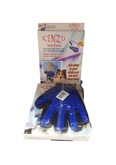 Kenzu Kedi Köpek Tüy Toplama Eldiveni Mavi