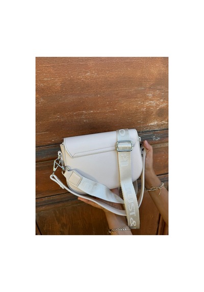 Just Polo Kadın Orta Boy Ayarlanabilir Çapraz Askılı Günlük Kullanıma Uygun El & Omuz Çantası Shoulder Bag Krem