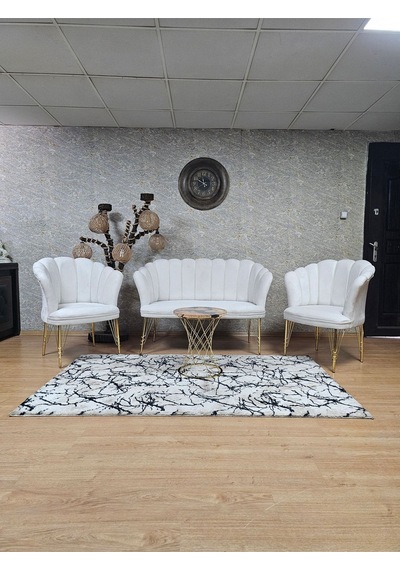 Zafir Gold Kaplama Tel Ayak Papatya Çay Seti Koltuk Takımı , Balkon, Salon, Ofis, Cafe Koltuk Takımı Krem Zafir Gold Kaplama Tel Ayak Papatya Çay Seti Koltuk Takımı , Balkon, Salon, Ofis, Cafe Koltuk Takımı Krem