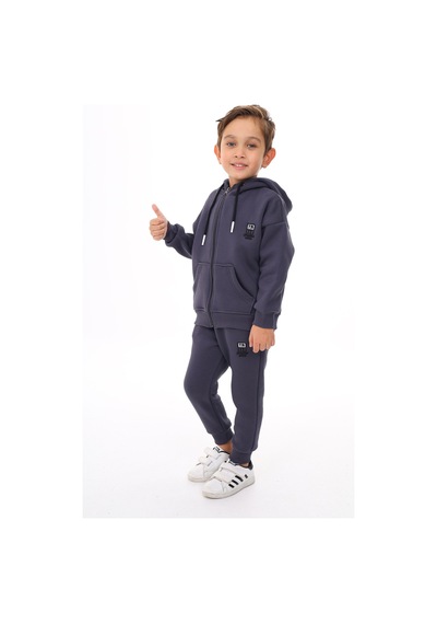 Toontoy Kids Toontoy Erkek Çocuk Nakışlı Eşofman Takım Füme