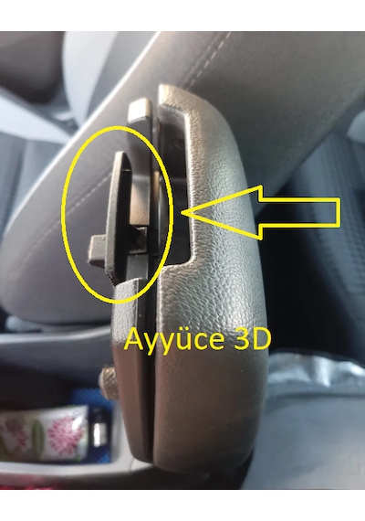 Ayyüce 3d, Hyundai İ20 2019 Kasa Kol Dayama Mandalı -