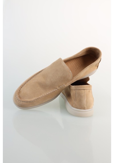 Bisse Erkek Süet Loafer Bej Ayakkabı Ayk25y25003 D07