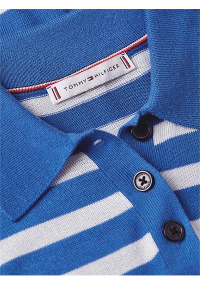 Tommy Hilfiger Lıght Layerıng S/s Polo Sweater Kadın Mavi Polo - Ww0ww48503