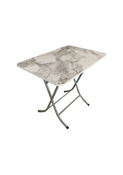 Sadeceonda Mermer Desenli Gri Katlanır Balkon Masası - 90x60 Cm Diğer