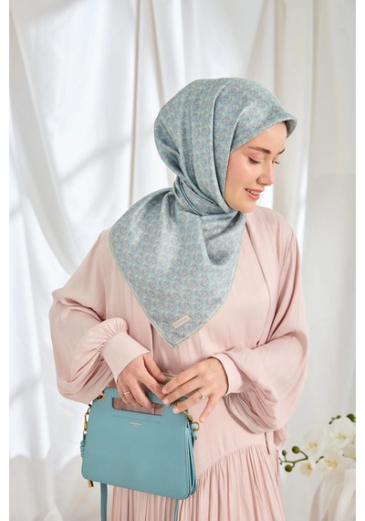 Silk Home %100 Twill İpek Eşarp S540 Mavi