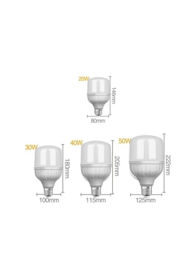 A Kalite Tasarruflu Led Ampul 20W - 30W - 40W - 50W (Beyaz Işık) (502807875)