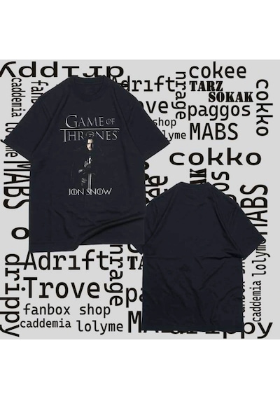 Adrift Kod Presss Unisex Siyah Jon Snow V2 Dizi Game Of Thrones T-shirt 360007tt Siyah