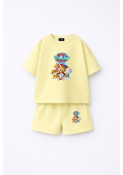 Fasardi Paw Patrol Baskılı Oversize %100 Pamuk Tişört Şort Çocuk 2li Takım Limon Fasardi Paw Patrol Baskılı Oversize %100 Pamuk Tişört Şort Çocuk 2li Takım Limon