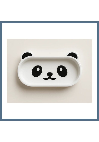Buradabulabilirsin 3d Baskı Panda Gözlük Tepsisi Sevimli Masaüstü Gözlük Tutucu Ve Kalemlik Tepsisi Beyaz Siyah Bbz Beyaz - Siyah