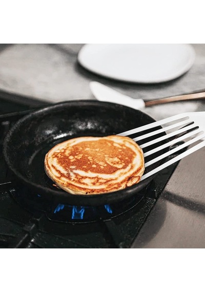 Balık Spatulası Paslanmaz Çelik Biftek Spatula 18 Cm Beyaz