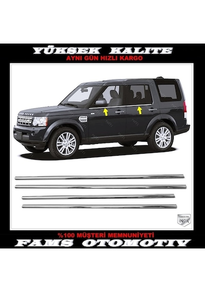 Agtuning Land Rover Discovery 4 Krom Cam Çıtası 4 Prç. 2009-2016 P.Çelik