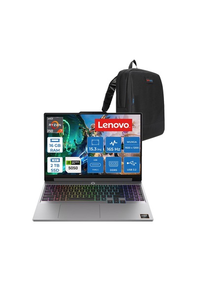 Lenovo LOQ 15AHP11 883TN0097TRF03 Ryzen 7 250 16 GB 2 TB SSD 8 GB Rtx5050 15.3" Free Dos Dizüstü Bilgisayar