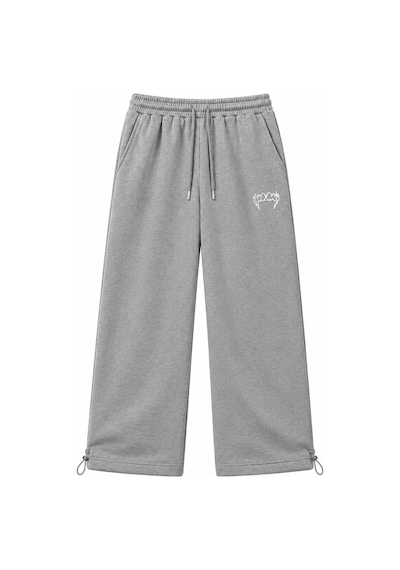 Zaee Tiger Fang Nakışlı Ayarlanabilir Paça Baggy Eşofman Altı gri