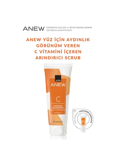 Avon Anew Radiance Maximising Mikro Dermabrazyon Vitamin C Arındırıcı Scrub 75 ML