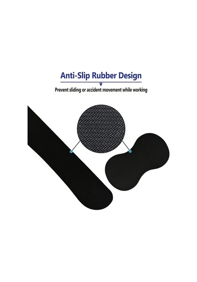 Tr Ergonomik Mouse Pad Klavye Bilek Desteği, Ofis Oyun Çalışma Bilgisayarları İçin Kaymaz Kauçuk Taban, Kolay Yaz