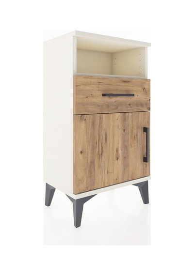 Arges Komodin 2 Raflı Tek Çekmeceli Tek Kapaklı 44x30x80 Aytaşı-çam Aytası