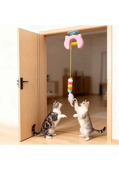 5 Adet Otomatik Yo-yo Kedi Oyuncağı - Makaralı Şarjlı