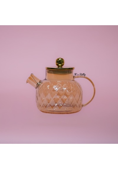 Rose Deluxe Kare Desen Demlik Amber