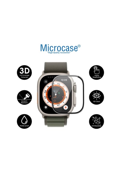 Apple Uyumlu  Watch Ultra 49mm Tam Kaplayan Ekran Koruyucu 3D Pet -AL3385