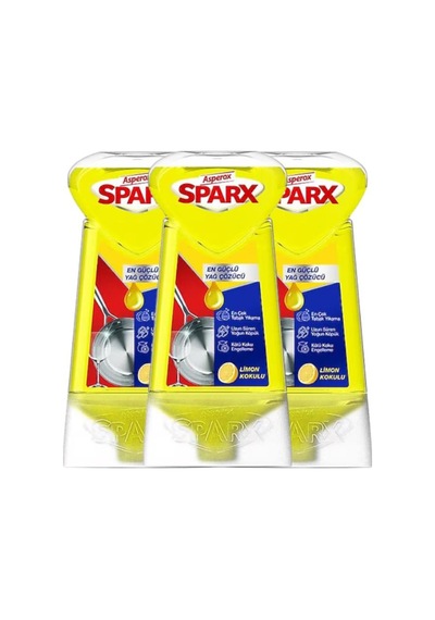 Asperox Sparx Diamond Plus 650 Ml Limon Sıvı Bulaşık Deterjanı 3adet