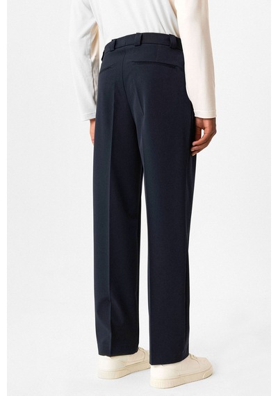 Antioch Yüksek Bel Pileli Relaxed Fit Baggy Erkek Pantolon Lacivert