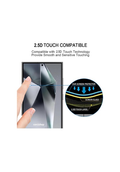Samsung Galaxy S25 Ultra 5g Uyumlu Edge Kavisli Ekran Koruyucu Temperli Kırılmaz Cam Parmak İzi Okur