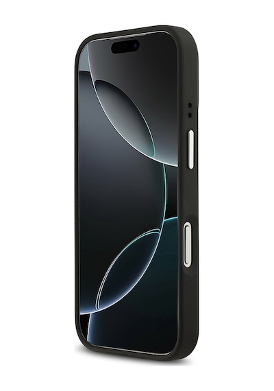 Apple Uyumlu iPhone 17 Pro Kılıf Lacoste Lisanslı M-safe Şarj Özellikli Pu Standlı Metal Logolu Siyah