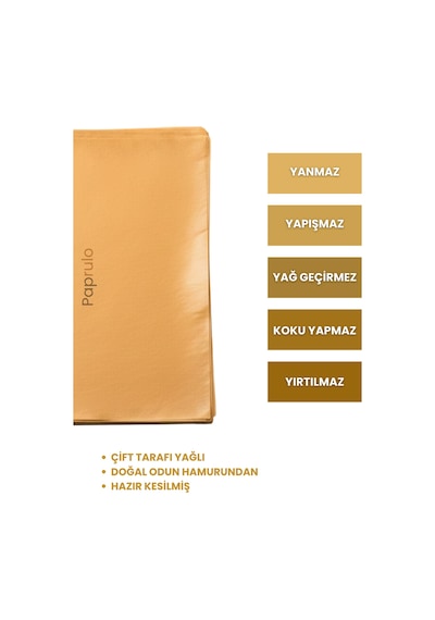 100 Adet Fırın Pişirme Kağıdı Ağartılmamış Tepsi Botuyunda 37x42 Xl Boy Gold Kalite