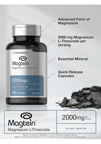 Horbaach Magtein Magnesium Magnezyum L-threonate Treonat 2000mg
