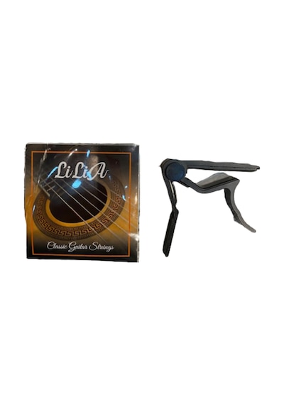 (3 Lü) Set Lilia Klasik Gitar Takım Tel + Metal Kapo + 3 Pena