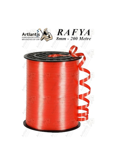 Rafya Şerit Kurdela 1 Adet 8mm 200 Metre Rabant Rafya Renkli Hediye Paketleme İpi Kurdela Balon Bağlama Ponpon Yapma Diğer 01883076