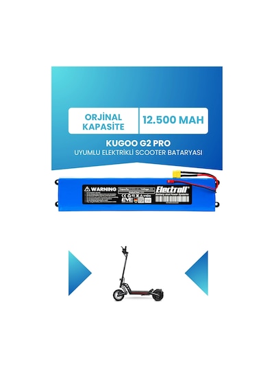 Kugoo G2 Pro Batarya Standart Kapasite 48v 12.500mah Elektrikli Scooter Bataryası Çok Renkli
