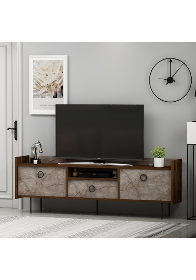 T0015 Lidya Kapaklı, Açık Raflı Tv Sehpası - Gordion Mermer/ceviz Gordion Mermer/ceviz T0015 Lidya Kapaklı, Açık Raflı Tv Sehpası - Gordion Mermer/ceviz Gordion Mermer/ceviz