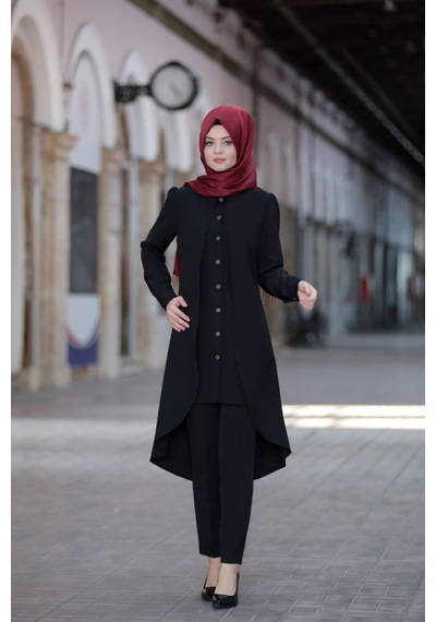 İbrahim Burak Etiler Collection Dilay İkili Takım Siyah 5320