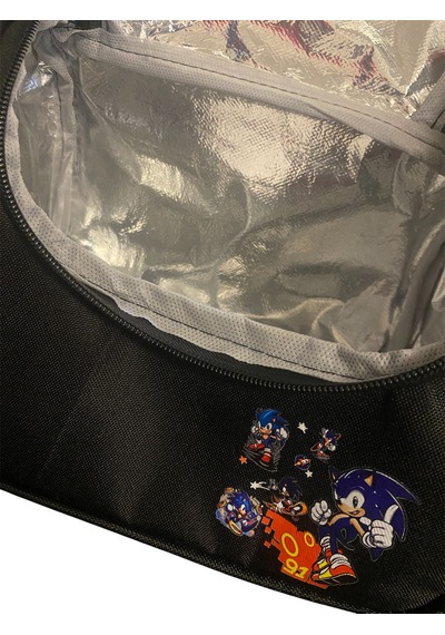 Sonic Desenli Siyah 3 Lü Erkek Çocuk İlkokul Okul Çantası + Termal Beslenme Çantası + Kalemlik