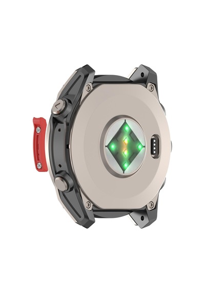 Caseonn Garmin Fenix 8 - 47 Mm, Solar, Sapphire Montaj Setli Yan Kasa Koruyucu Metal Bumper Kırmızı