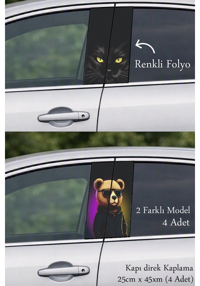 Yeni Tasarım Seçeneği Kapı Direk Folyo Sticker Etiket