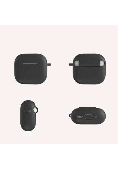 Apple Uyumlu AirPods 4 Kılıfı Silikon Kılıf Şarj Bölümü Tıpalı Soft Yumuşak Kablosuz Şarj Destekli K Pembe