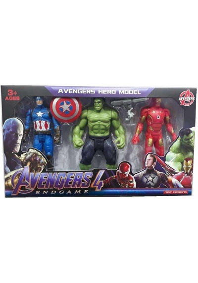 Avengers Hero Model Kutuda 3 Karakter Avengers  - Figür  Oyuncak
