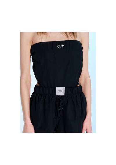 Sagaza Studio Ss6011 Kumaş Mini Şort Siyah