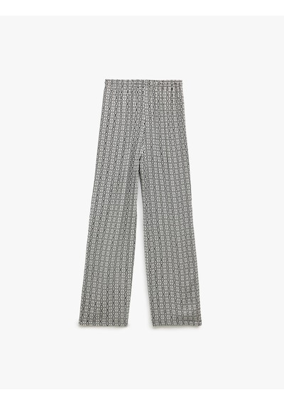 Koton Beli Bağcıklı Viskon Düz Paça Pantolon Siyah Desenli 5sal40043ıw Siyah Desenli Koton Beli Bağcıklı Viskon Düz Paça Pantolon Siyah Desenli 5sal40043ıw Siyah Desenli