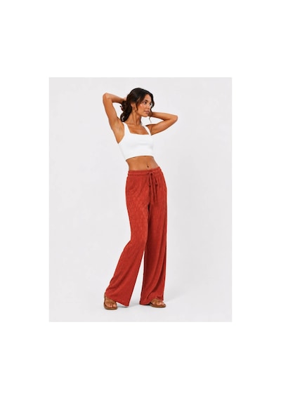 Hira Life Fashion Kadın Kumaşı Kabartma Detaylı Bol Paça Ve Önü Bağcıklı Salaş Burgu Şık Pantolon Kiremit Kiremit Hira Life Fashion Kadın Kumaşı Kabartma Detaylı Bol Paça Ve Önü Bağcıklı Salaş Burgu Şık Pantolon Kiremit Kiremit