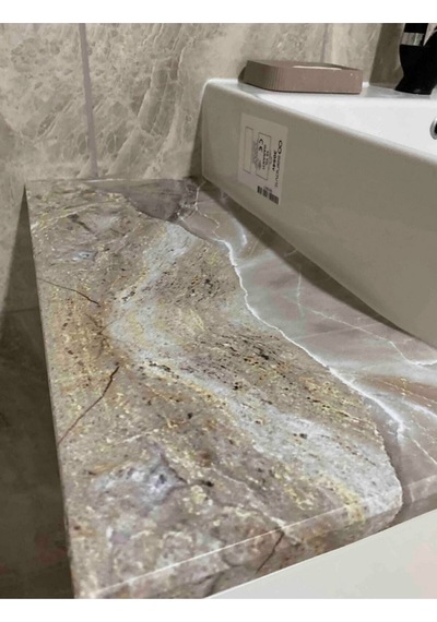 İbmtü0170 Mutfak Tezgah Üstü Kendinden Yapışkanlı Folyo Kaplama Mermer Desen 70cmx100cm